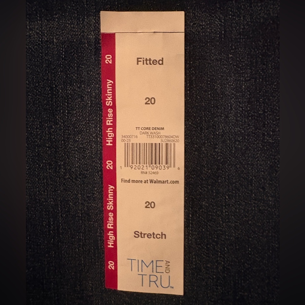 Time and Tru Women's Deep Indigo Skinny Jeans - Picture 5 of 5